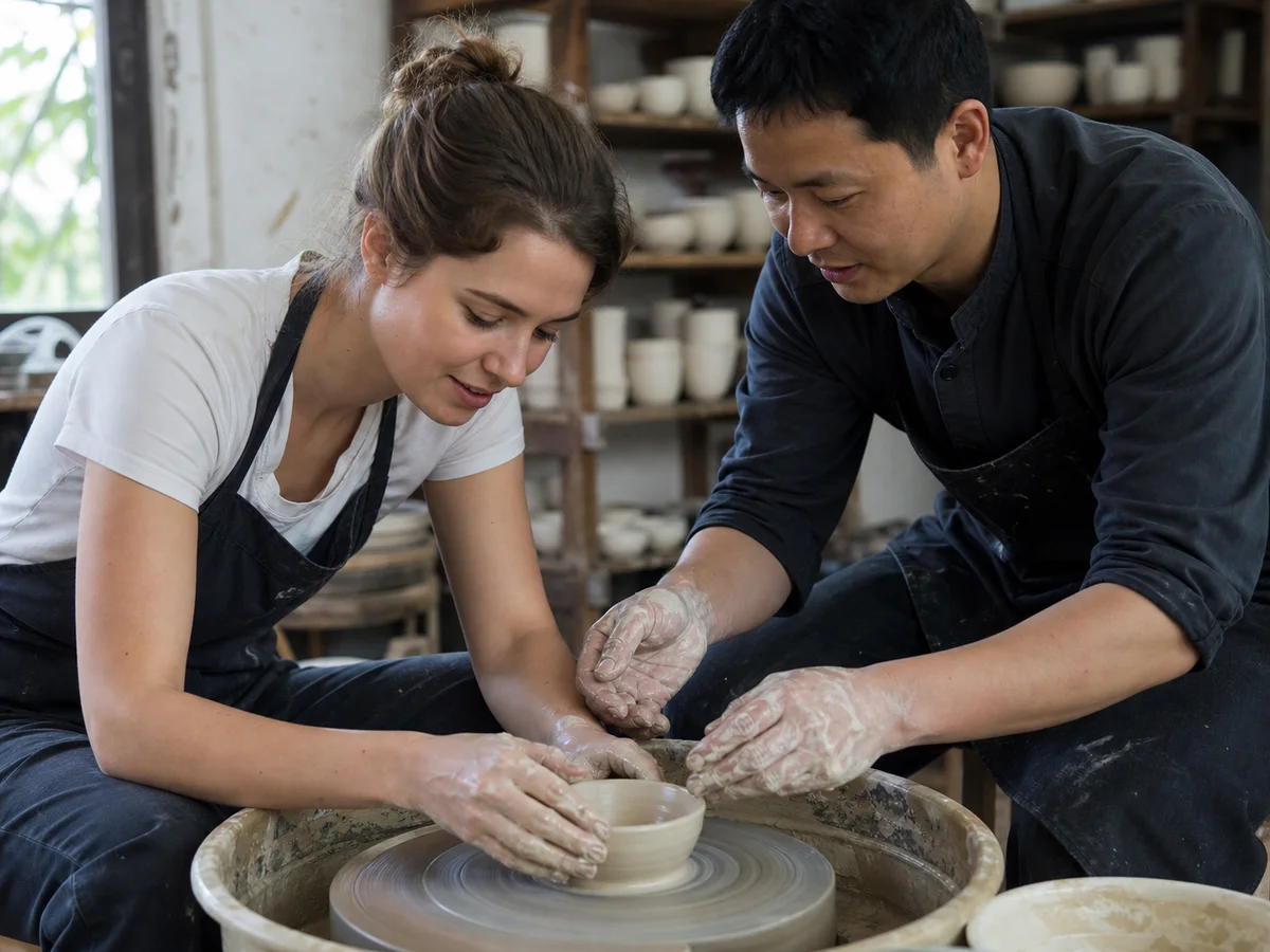 Jingdezhen Porcelain Wheel-Throwing Workshop with English Guide